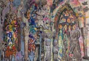 Medieval Carvings Collage